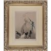 Image 1 : Signed Louis Icart etching, "Plate of Milk".