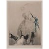 Image 2 : Signed Louis Icart etching, "Plate of Milk".