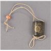 Image 1 : A miniature one-case inro in shibuichi with kin-zo