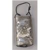 Image 2 : Sterling 2-compartment inro in silver sheath.