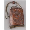 Image 1 : Wood inro in the shape of a large sack. Mid 19thC.