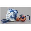 Image 1 : Kutani netsuke in the form of a mokugyo drum.
