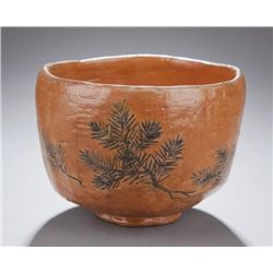 2 Japanese glazed ceramic bowls.