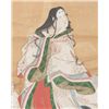 Image 2 : Japanese scroll of woman beneath flowering tree.