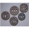 Image 1 : Group of 5 Japanese bronze tsuba.