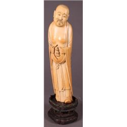 Chinese carved ivory Gobaka,19thc.