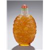 Image 3 : An amber glass overlay on snowflake snuff bottle.