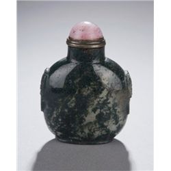 19th c moss agate snuff bottle