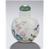 Image 3 : Enamel on porcelain snuff bottle w/ birds, flora.