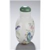 Image 4 : Enamel on porcelain snuff bottle w/ birds, flora.
