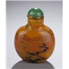 Image 1 : Glass snuff bottle imitating agate.