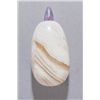 Image 1 : A banded agate snuff bottle in pebble form.