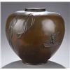 Image 1 : Chinese bronze rounded vase w/ fisherman, bamboo