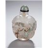 Image 1 : Carved crystal snuff bottle with lotuses.