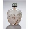 Image 2 : Carved crystal snuff bottle with lotuses.