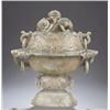 Image 1 : Chinese green jade censer with mythical beast.