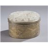 Image 2 : Ch. carved jade plaque on gilt bronze box.
