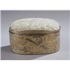 Image 3 : Ch. carved jade plaque on gilt bronze box.