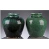 Image 1 : 2 19th c. green glazed Chinese jars