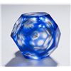 Image 4 : Geometric form clear and blue glass snuff bottle