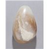Image 1 : Jade pebble form snuff bottle w/ brown, white incl