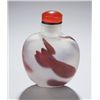 Image 1 : A splashy cinnabar in opaque glass snuff bottle.