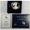 Image 1 : 2012 U.S. PROOF AMERICAN SILVER EAGLE, IN ORIGINAL  MINT BOX WITH CERTIFICATE
