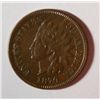 Image 1 : 1870 Indian penny  NICE COLOR VF+  est $250-$275