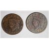 Image 1 : 1816, AND 1818 LARGE CENTS BOTH VG