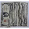 Image 1 : 4  1953 $5  silver certificates--4 53 $5 red seal US notes  CU est $125-$135