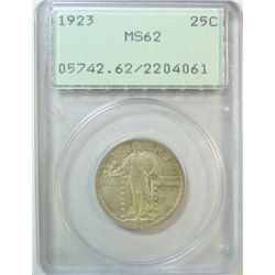 1923 Standing Liberty quarter PCGS O G holder 62  Est $160-$170