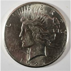 1927 Peace $  AU58  soooo close to BU     est  $50-$55