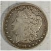 Image 1 : 1891-CC MORGAN DOLLAR VF