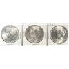 Image 1 : ( 3 ) NICE CIRCULATED PEACE SILVER DOLLARS