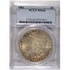 Image 1 : 1881 MORGAN DOLLAR PCGS MS-64 REAL NICE COLOR