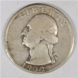 1932 S WASHINGTON QUARTER VF