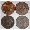 Image 1 : 1839 VARIETY GROUP OF 4 LARGE CENTS