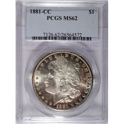 1881CC  Morgan $  PCGS62 est $450-$460