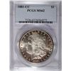 Image 1 : 1881CC  Morgan $  PCGS62 est $450-$460