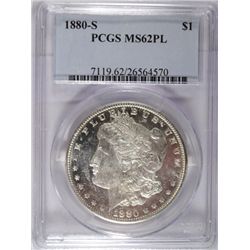 1880S  Morgan $  PCGS62PL est $50-$55