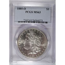 1885O  Morgan $  PCGS63 est $65-$70