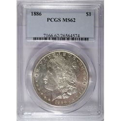 1886  Morgan $  PCGS62 est $55-$60