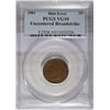 Image 1 : 1901  Indian penny  PCGS10  MINT ERROR BROADSTRUCK UN CENTERED  est $100-$125