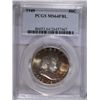 Image 1 : 1949  Franklin half $ PCGS64FBL  est $75-$85