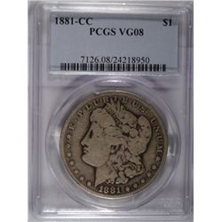 1881CC   Morgan $ $   PCGS08 est  $320-$330