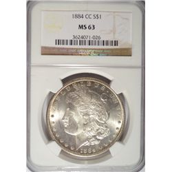 1884CC   Morgan $   NGC63  est  $215-$220
