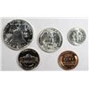 Image 2 : 1950 PROOF SET, CENT-NICKEL-DIME-QUARTER-HALF DOLLAR, ALL CHOICE+