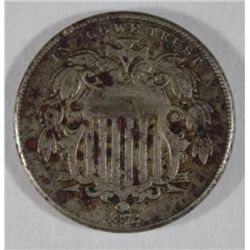 1872 SHIELD NICKEL VF