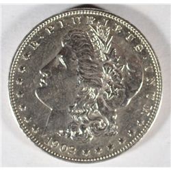 1902 MORGAN DOLLAR MS 62 CLEANED