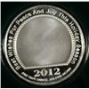 Image 3 : TRAIN DEPOT/TRAIN WINTER, ONE OUNCE .999 SILVER ART ROUND WITH CAPSULE/GIFT BOX